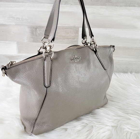 COACH F26917 SMALL KELSEY SATCHEL Gray Pebbled Leather - Picture 3 of 15